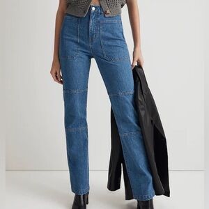 Madewell '90s Straight Cargo Straight Leg Blue Jeans Size 25